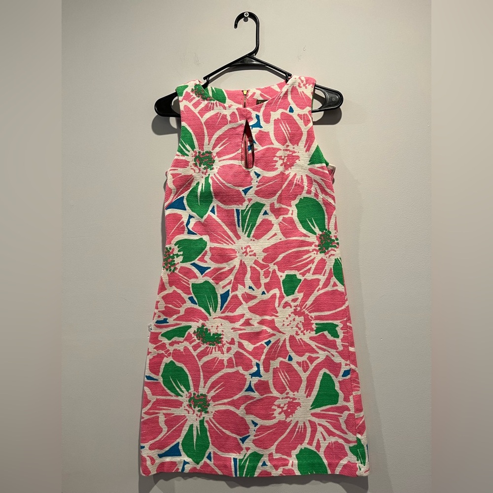Taylor Pink and Green Floral Mini Dress